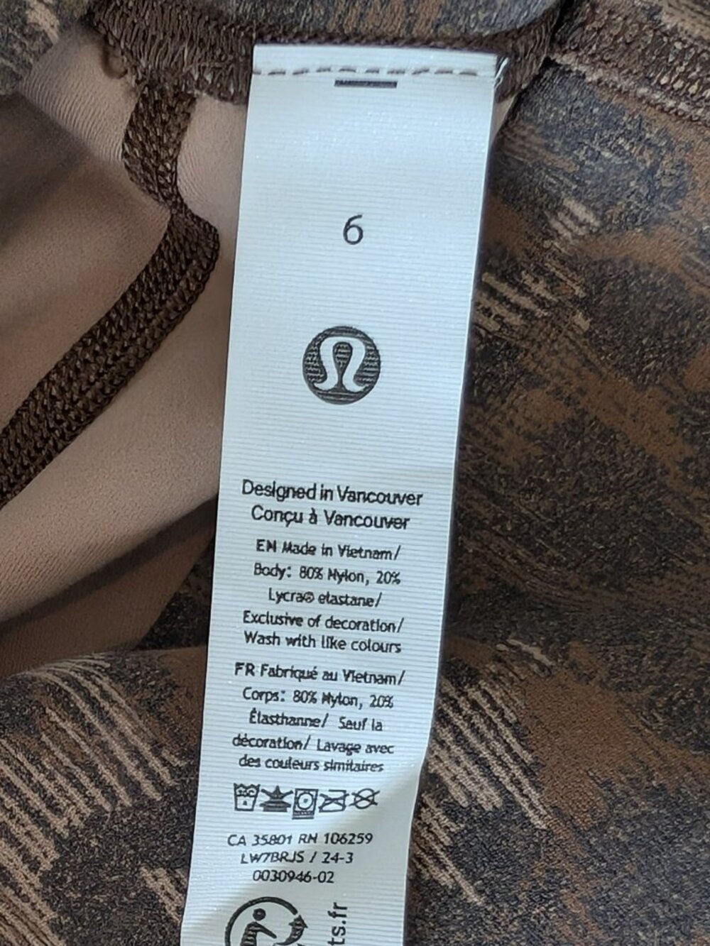 NWT Rare Lululemon Align HR Short 6" Truleopard Max Brown Multi Size 6 - Picture 10 of 10